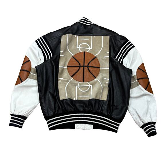 Vintage Michael Hoban Hobo Wear North Beach Leather Basketball Jacket Men's 46